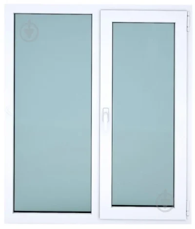 Металопластикове вікно Aluplast IDEAL 4000 1300*1400 двухчастне з однією стулкою
